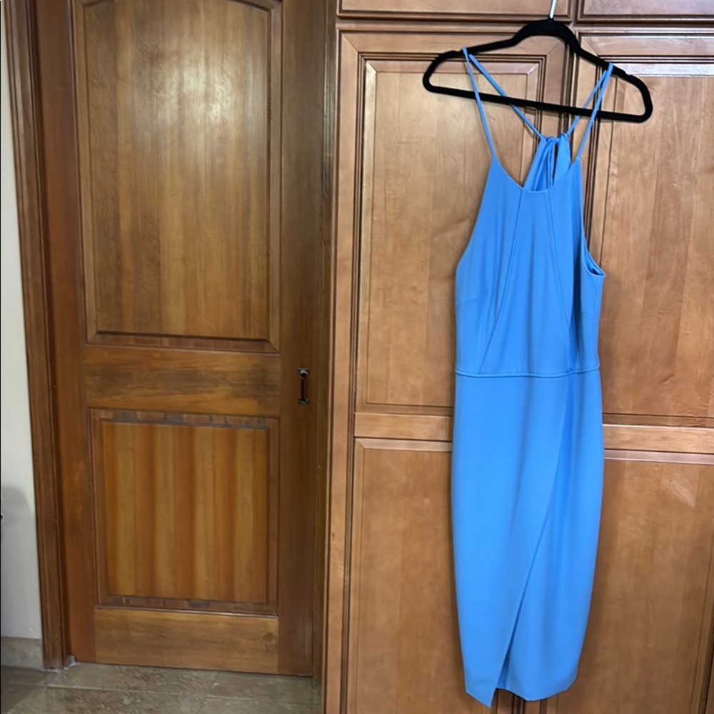 Elegant Blue Sleeveless Dress